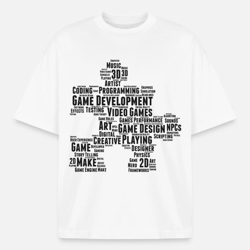 Game Dev - Heavyweight Unisex Boxy T-Shirt von stanley/stella	 - Weiß