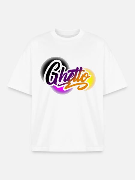 ghetto - Boxy Heavyweight Unisex Organic T-Shirt by Stanley/Stella - white