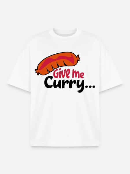 currywurst - Boxy Heavyweight Unisex Organic T-Shirt by Stanley/Stella - white