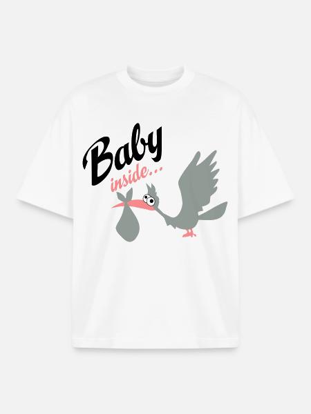 grossesse - T-shirt unisexe boxy épais biologique Stanley/Stella - blanc