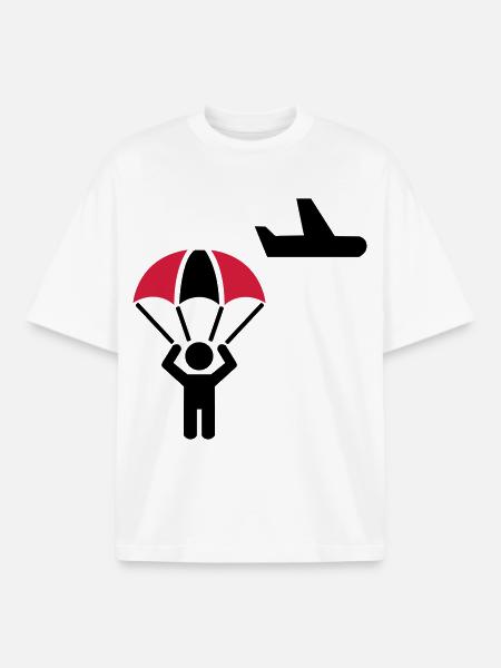 parachutist - Boxy Heavyweight Unisex Organic T-Shirt by Stanley/Stella - white