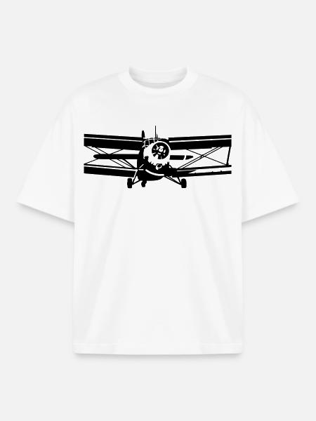Antonov 2 - T-shirt unisexe boxy épais biologique Stanley/Stella - blanc