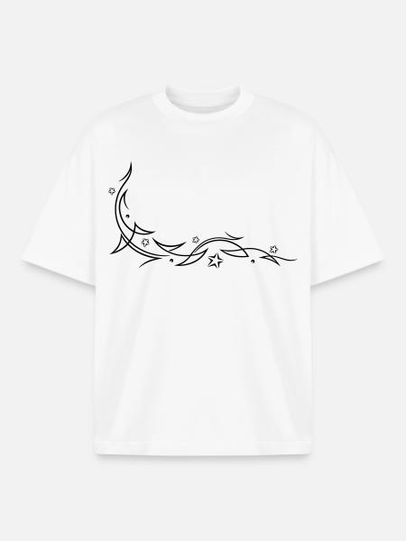 Tribal mit Sternen - Boxy Heavyweight Unisex Organic T-Shirt von Stanley/Stella - Weiß