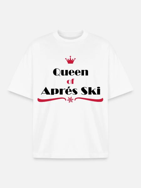 queen of apres ski - Boxy Heavyweight Unisex Organic T-Shirt by Stanley/Stella - white