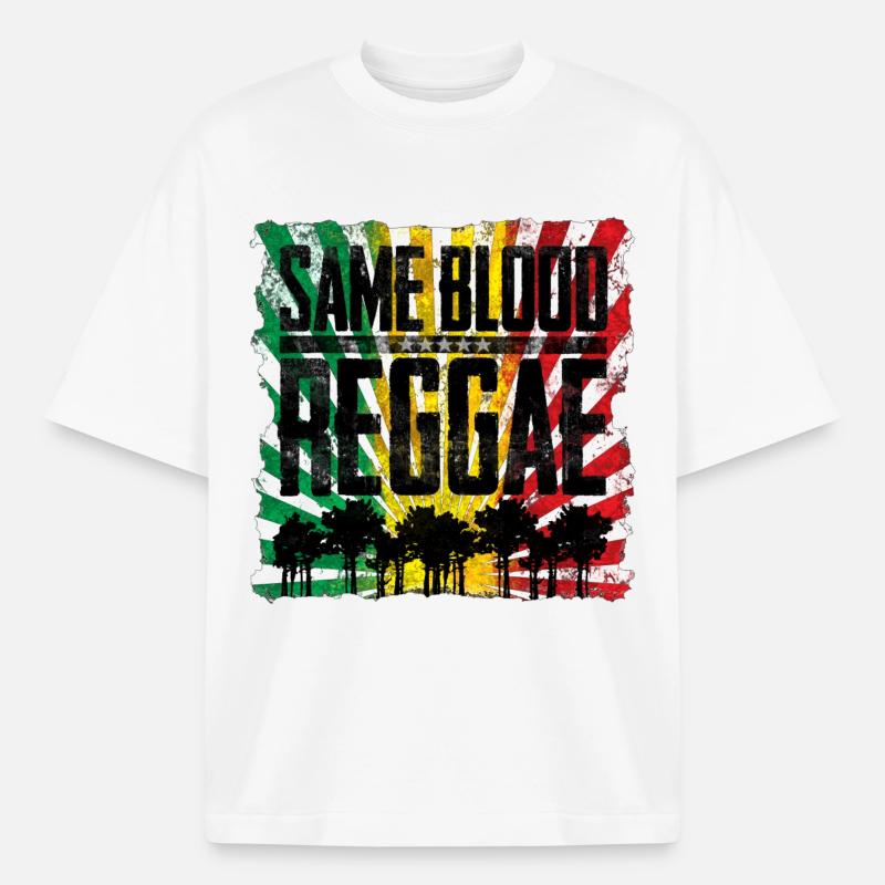 Same Blood, Different Roots Design - Heavyweight Boxy Unisex T-Shirt by Stanley/Stella - white