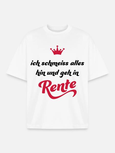 ruhestand - Boxy Heavyweight Unisex Organic T-Shirt von Stanley/Stella - Weiß
