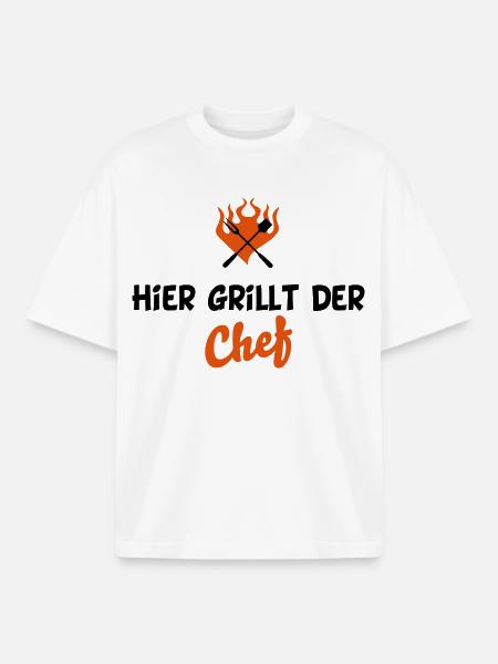 barbecue - Boxy Heavyweight Unisex Organic T-Shirt by Stanley/Stella - white