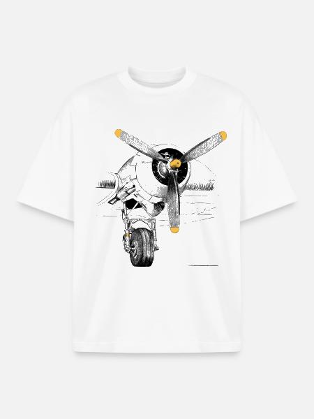 Motor - T-shirt unisexe boxy épais biologique Stanley/Stella - blanc