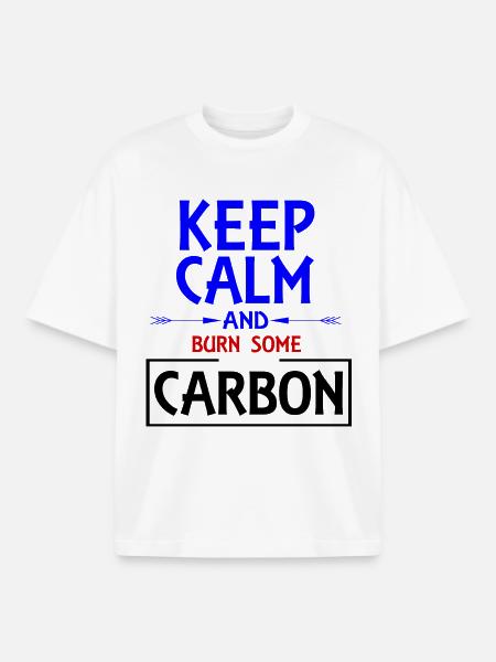 Climate change, engine and oil - Boxy Heavyweight Unisex Organic T-Shirt by Stanley/Stella - white