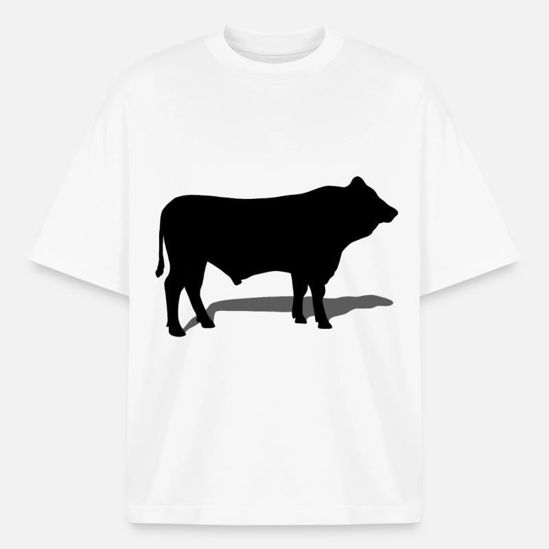 bull - Heavyweight Boxy Unisex T-Shirt by Stanley/Stella - white