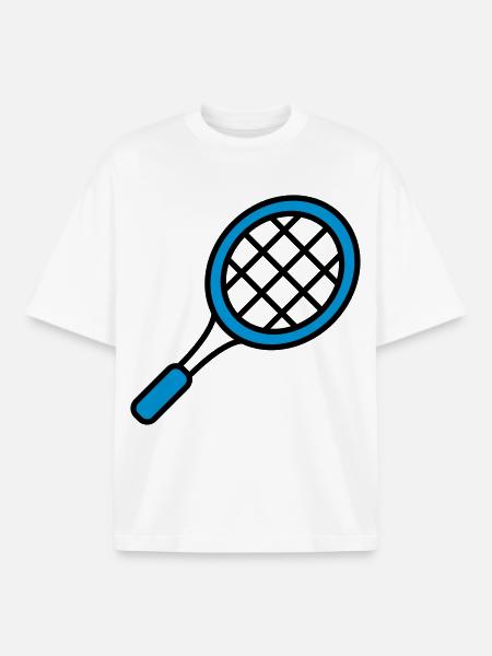 tennis - Boxy Heavyweight Unisex Organic T-Shirt by Stanley/Stella - white