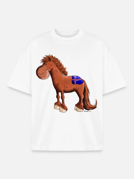 Isländer mit Fahne - Boxy Heavyweight Unisex Organic T-Shirt von Stanley/Stella - Weiß