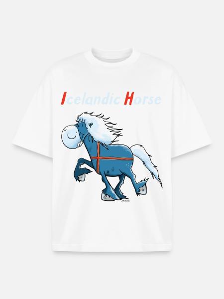Isländer on Tour - Boxy Heavyweight Unisex Organic T-Shirt von Stanley/Stella - Weiß