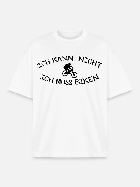 Can not biking must aprons - Boxy Heavyweight Unisex Organic T-Shirt by Stanley/Stella - white