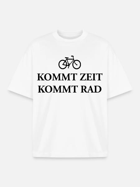Come cycling time T-Shirts - Boxy Heavyweight Unisex Organic T-Shirt by Stanley/Stella - white