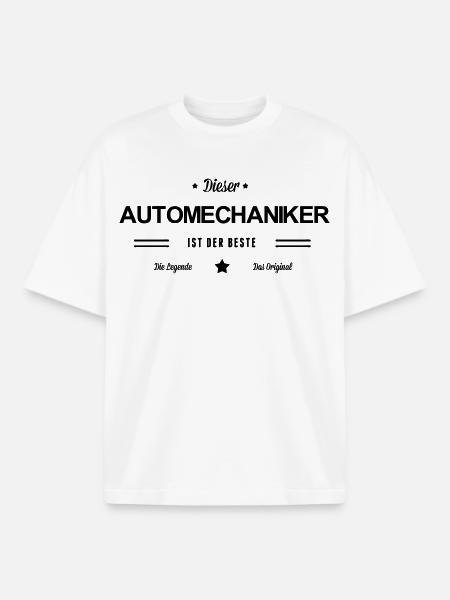 Bester Automechaniker - Boxy Heavyweight Unisex Organic T-Shirt von Stanley/Stella - Weiß