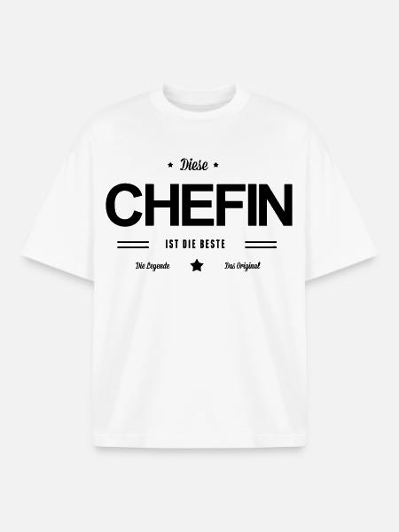 Beste Chefin - Boxy Heavyweight Unisex Organic T-Shirt von Stanley/Stella - Weiß