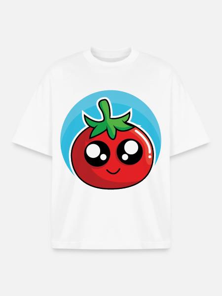 Funny tomato design - Boxy Heavyweight Unisex Organic T-Shirt by Stanley/Stella - white