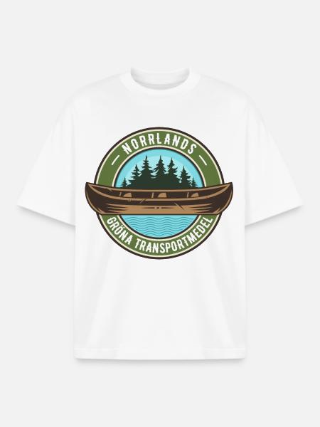 Norrlands Gröna Transportmedel - Boxy Heavyweight Unisex Organic T-Shirt by Stanley/Stella - white