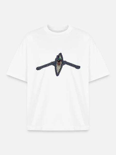 Gehäkelter Ruderer - Boxy Heavyweight Unisex Organic T-Shirt von Stanley/Stella - Weiß