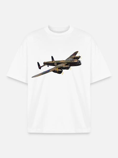 Avro Lancaster - Boxy Heavyweight Unisex Organic T-Shirt by Stanley/Stella - white