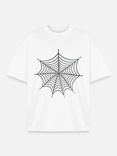 Spinnenweb Netzdesign - Boxy Heavyweight Unisex Organic T-Shirt von Stanley/Stella - Weiß