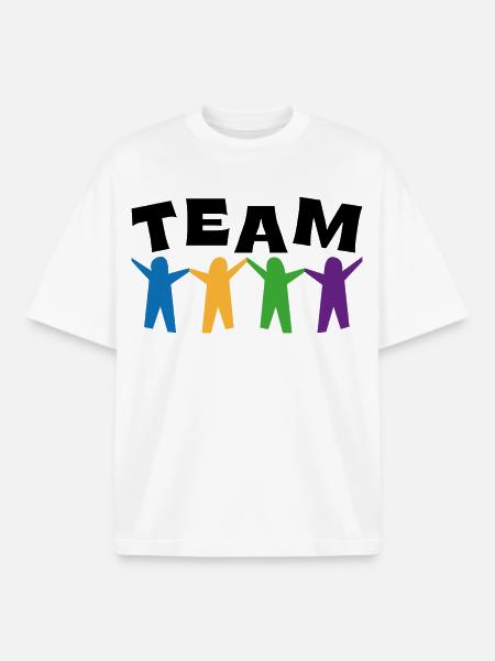Équipe - T-shirt unisexe boxy épais biologique Stanley/Stella - blanc