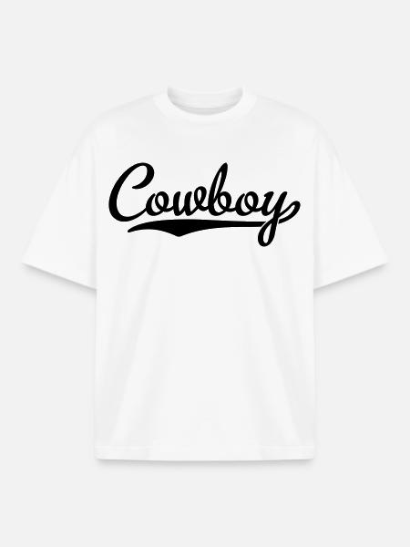 cowboy - Boxy Heavyweight Unisex Organic T-Shirt by Stanley/Stella - white