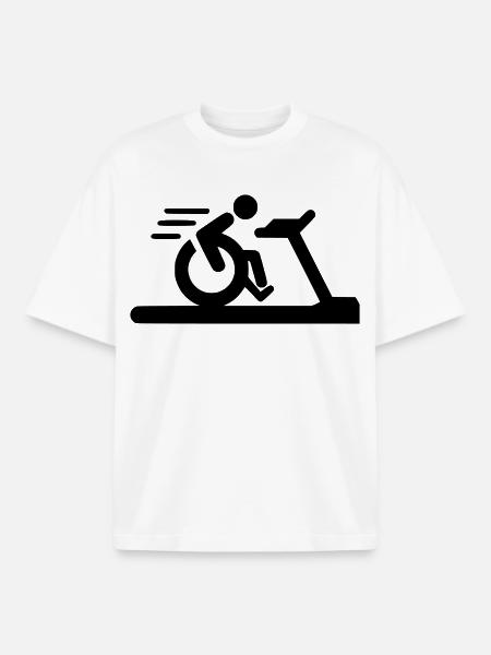Fitness im Rollstuhl # - Boxy Heavyweight Unisex Organic T-Shirt von Stanley/Stella - Weiß