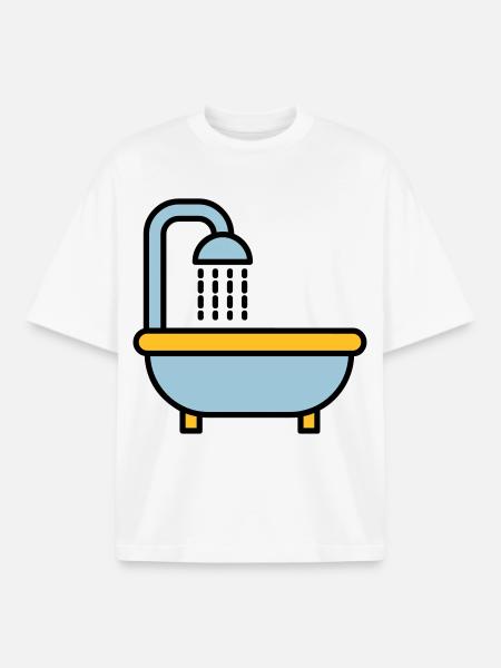Baignoire - T-shirt unisexe boxy épais biologique Stanley/Stella - blanc