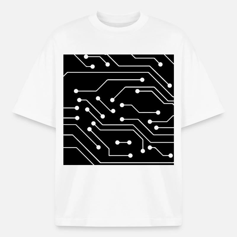 Computer pattern - Heavyweight Boxy Unisex T-Shirt by Stanley/Stella - white