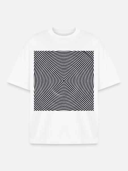 Hypnosis Pattern - Boxy Heavyweight Unisex Organic T-Shirt by Stanley/Stella - white