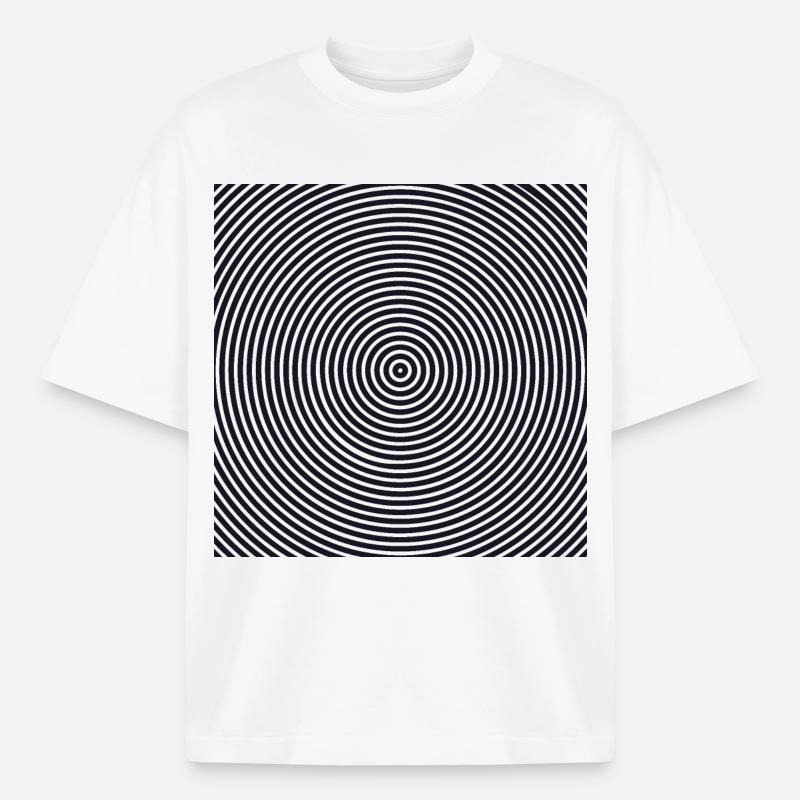 Hypnosis Pattern - Heavyweight Boxy Unisex T-Shirt by Stanley/Stella - white