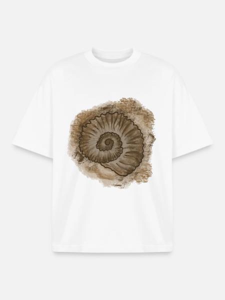 Antique Shell Illustration - Boxy Heavyweight Unisex Organic T-Shirt by Stanley/Stella - white