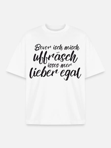Lieber egal - Boxy Heavyweight Unisex Organic T-Shirt von Stanley/Stella - Weiß