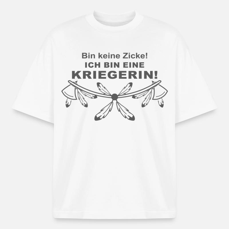 Ich bin eine Kriegerin - Boxy Heavyweight Unisex Organic T-Shirt von Stanley/Stella - Weiß