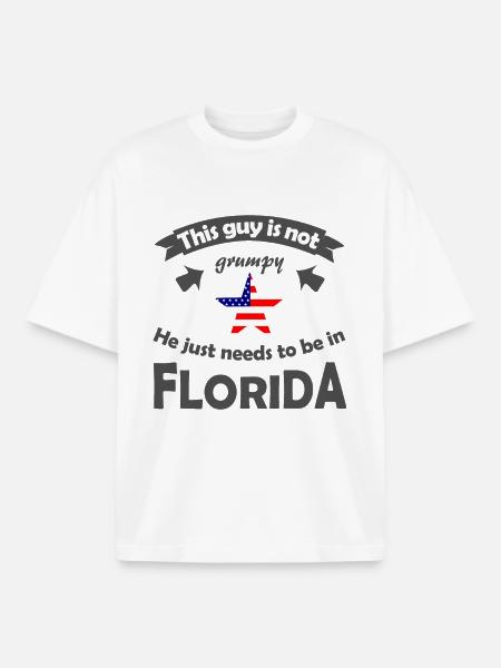 Florida USA - Boxy Heavyweight Unisex Organic T-Shirt by Stanley/Stella - white