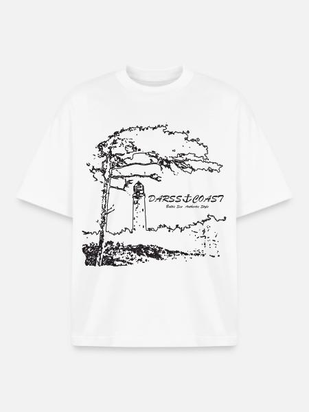Darss Coast - Leuchtturm Ostsee - Boxy Heavyweight Unisex Organic T-Shirt von Stanley/Stella - Weiß