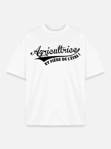 Farmer and proud to be - Boxy Heavyweight Unisex Organic T-Shirt by Stanley/Stella - white