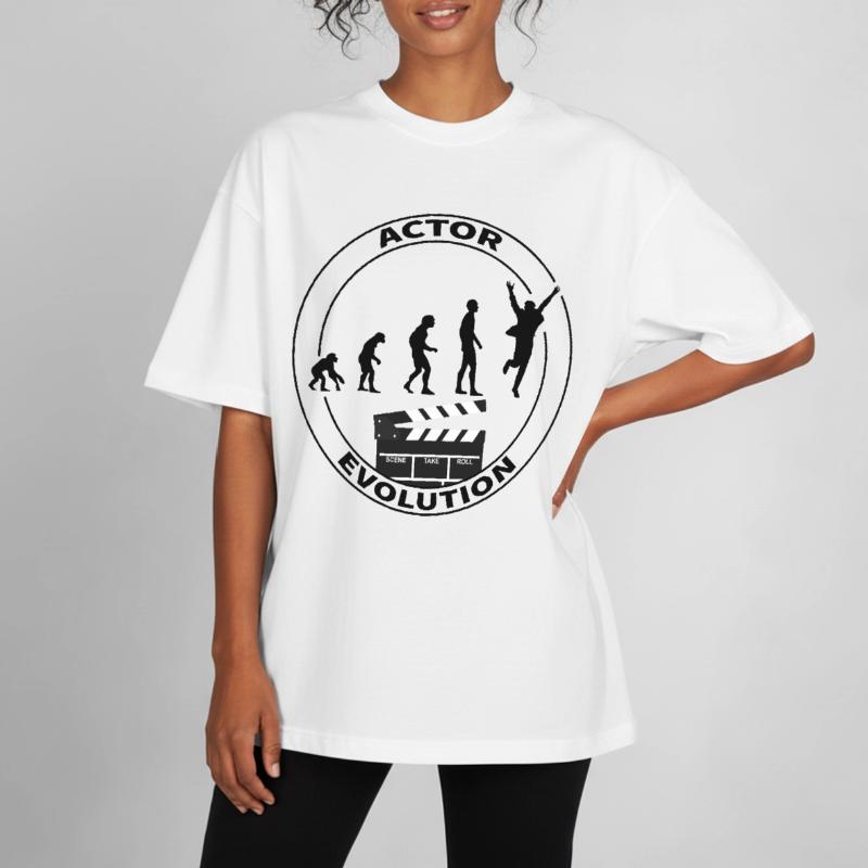 Evolution actor performer gift Boxy Heavyweight Unisex Organic T-Shirt by Stanley/Stella