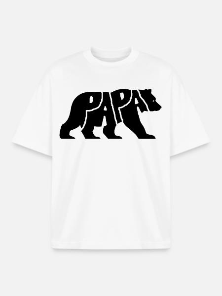 Daddy Bear - Boxy Heavyweight Unisex Organic T-Shirt by Stanley/Stella - white