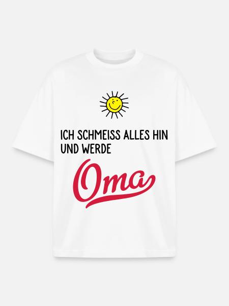 oma - Boxy Heavyweight Unisex Organic T-Shirt von Stanley/Stella - Weiß