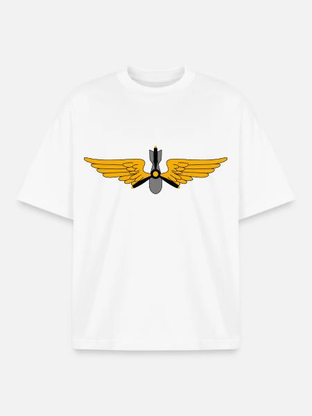 Militär Piloten - Boxy Heavyweight Unisex Organic T-Shirt von Stanley/Stella - Weiß