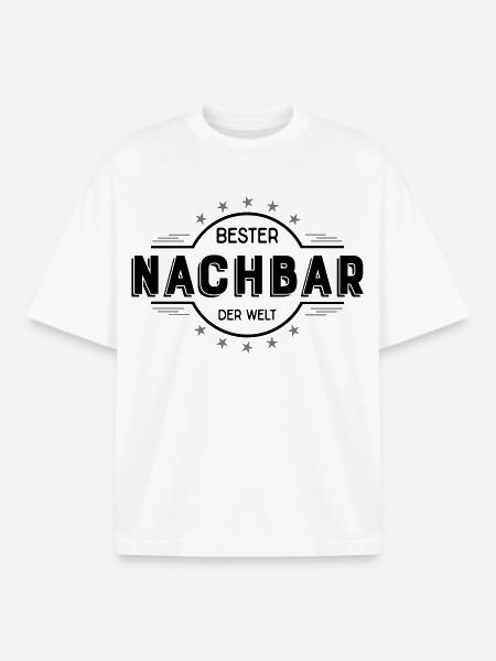 Nachbar - Boxy Heavyweight Unisex Organic T-Shirt von Stanley/Stella - Weiß