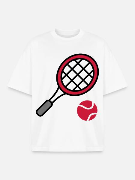 Tennis - Boxy Heavyweight Unisex Organic T-Shirt by Stanley/Stella - white