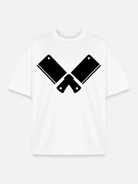 Kitchen knife - Boxy Heavyweight Unisex Organic T-Shirt by Stanley/Stella - white