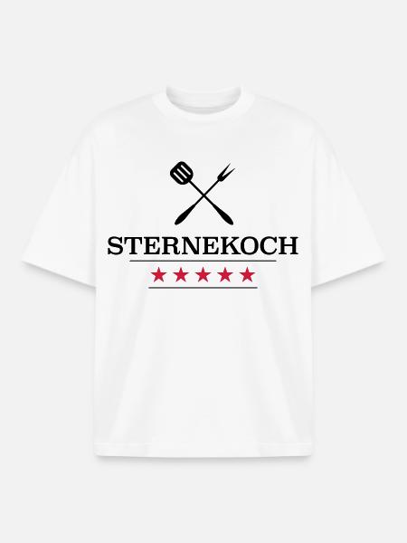 Sternekoch - Boxy Heavyweight Unisex Organic T-Shirt von Stanley/Stella - Weiß