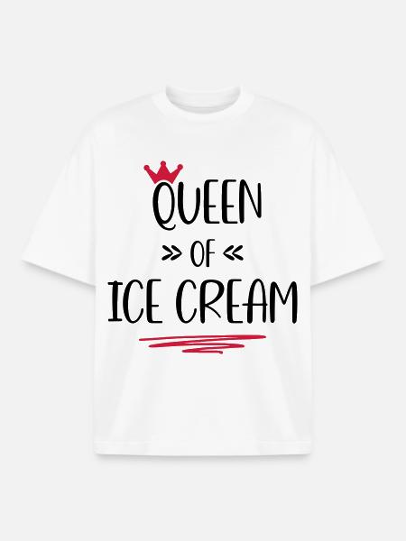 ice cream - Boxy Heavyweight Unisex Organic T-Shirt by Stanley/Stella - white