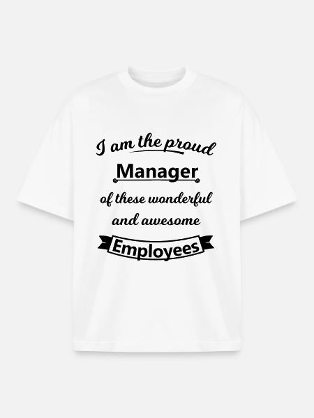 manager - Boxy Heavyweight Unisex Organic T-Shirt by Stanley/Stella - white