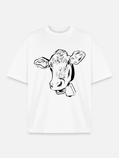 Kuh Kühe - Boxy Heavyweight Unisex Organic T-Shirt von Stanley/Stella - Weiß